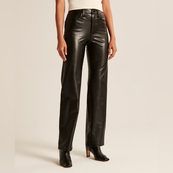 ABERCROMBIE & FITCH Leather pants - Picture 1 of 14